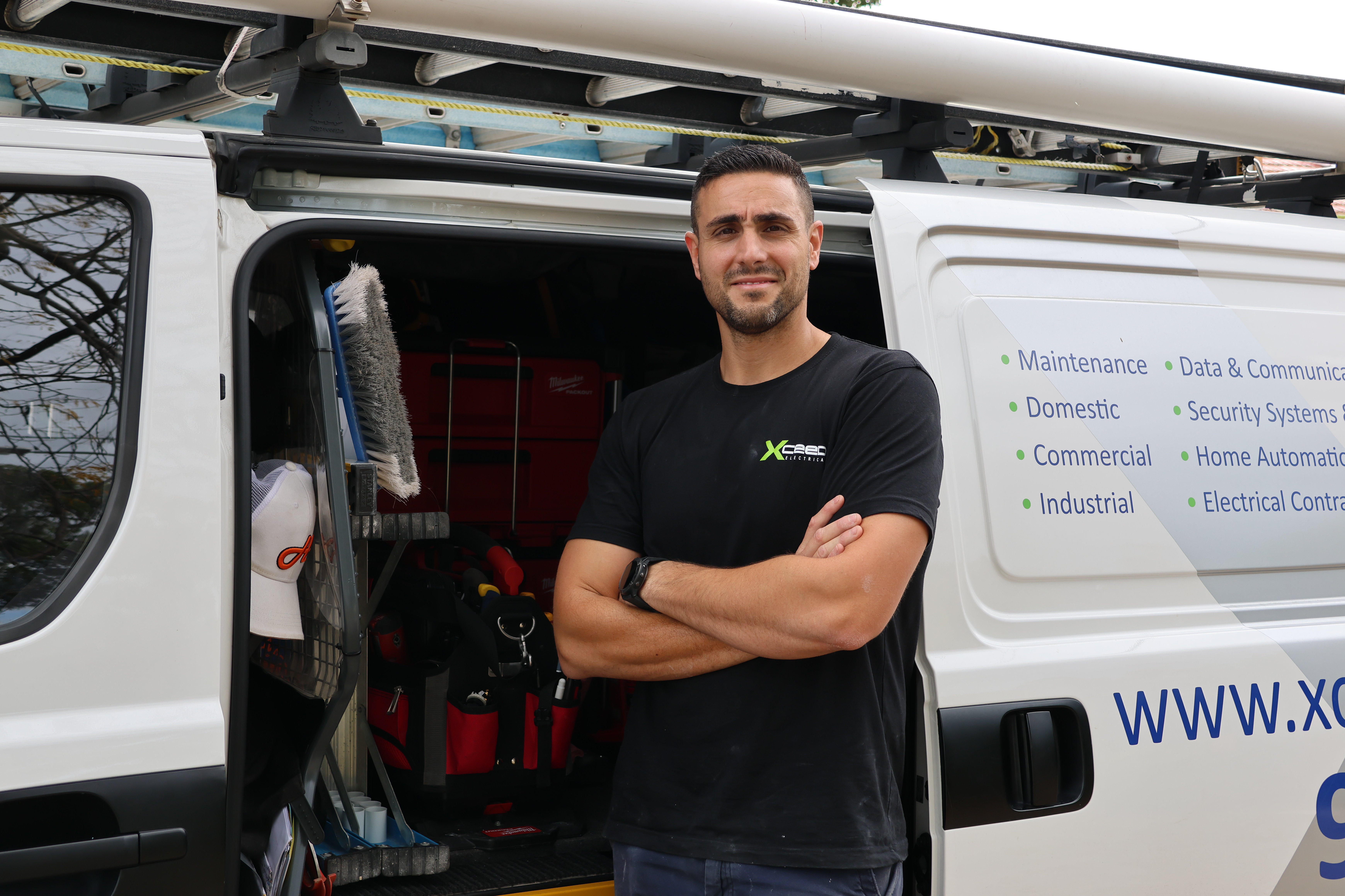 Jayson, owner of Xceed Electrical on the Sunshine Coast